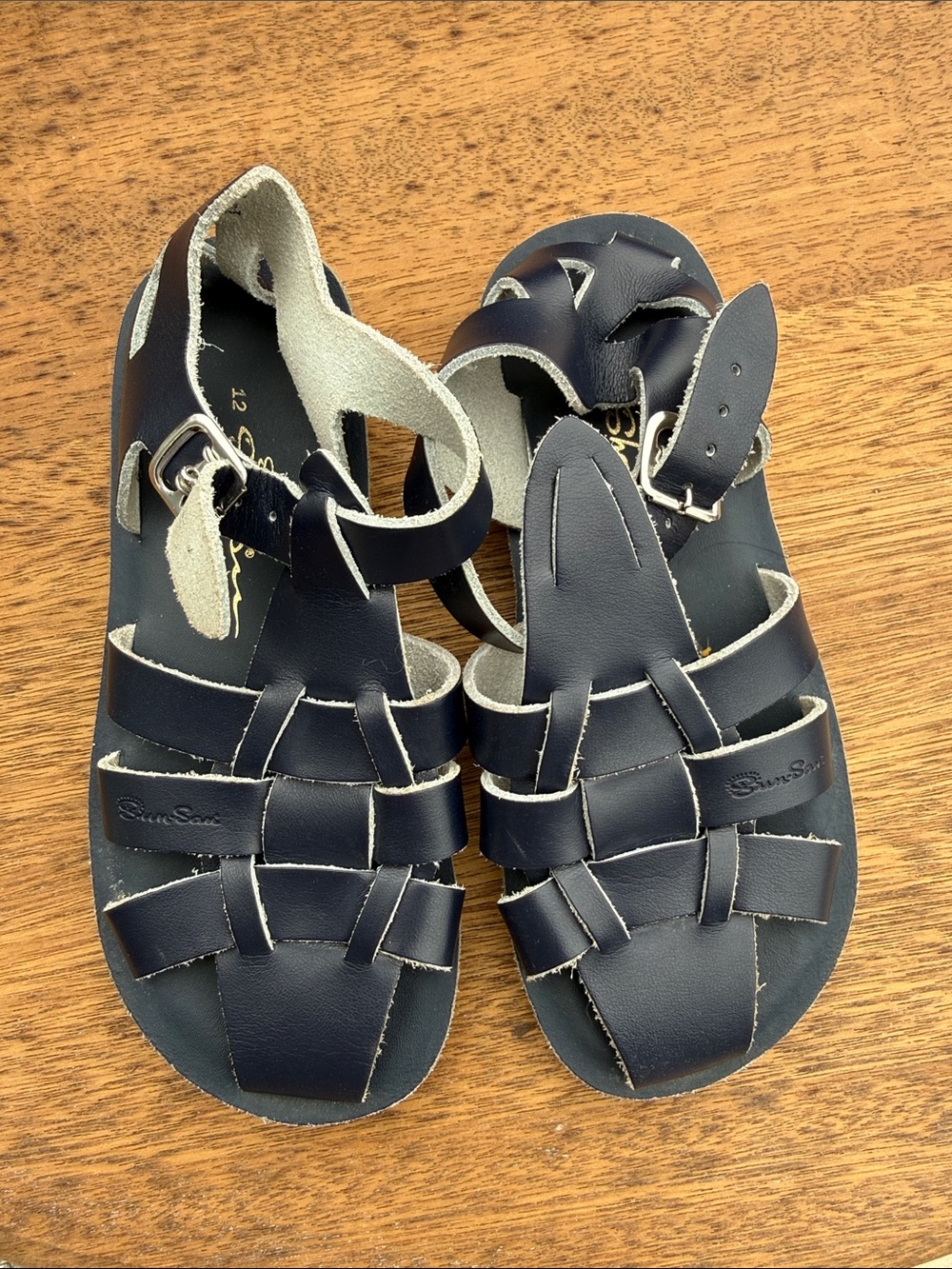 Saltwater Blue Sandals 12